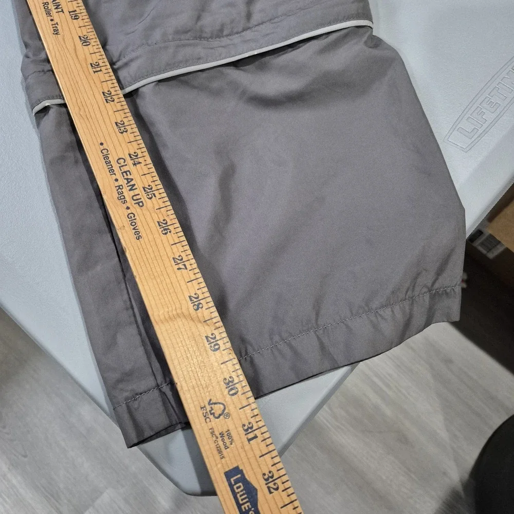 Vintage Y2K Nike Pants Womens Large 12-14 Gray Convertible Zip-Off Mesh Lined